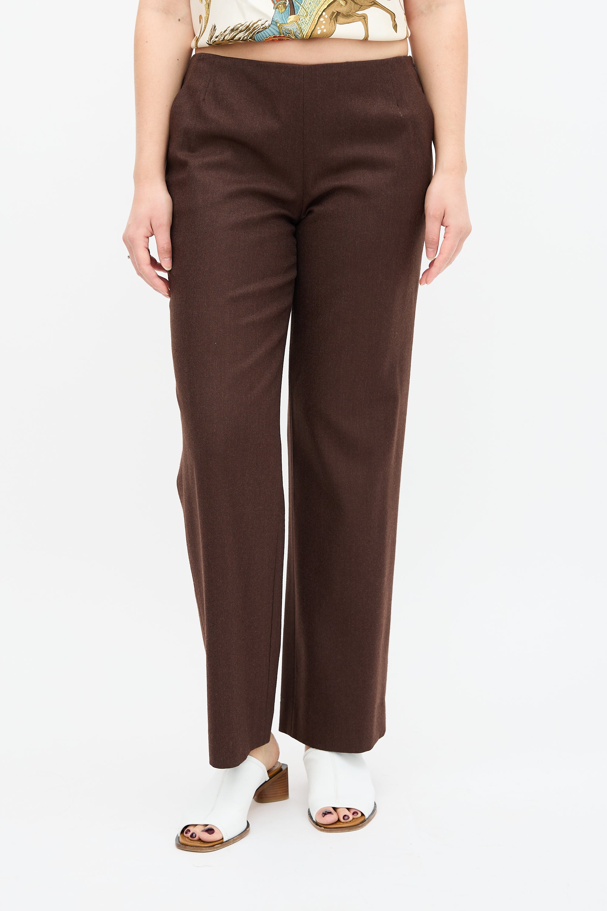Hermès Wool Wide Leg Trouser