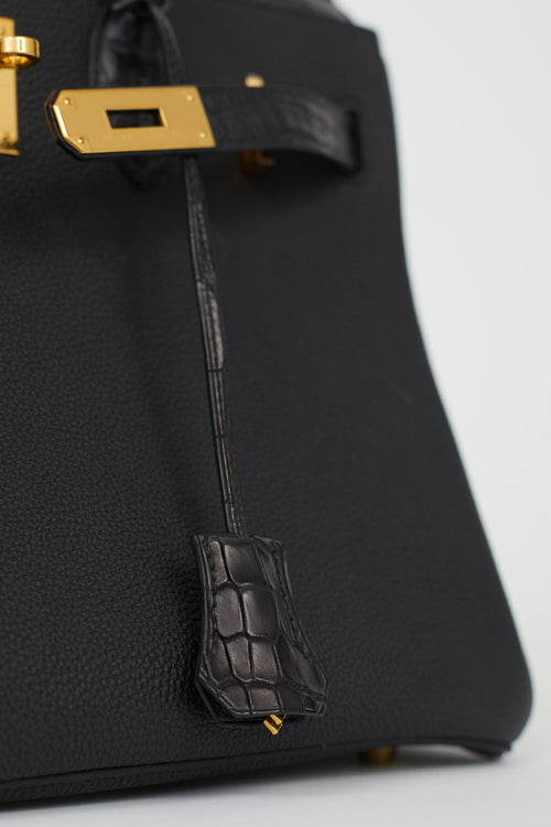 Hermès 2020 Noir Togo & Exotic Leather Birkin 30 Touch Bag