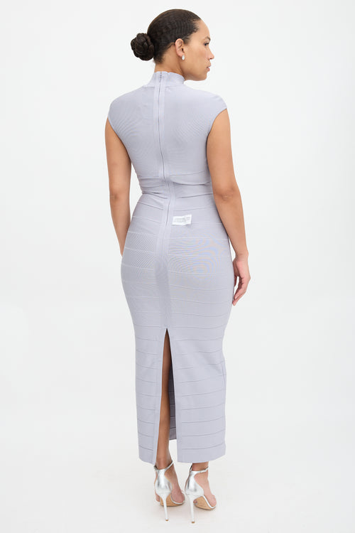 Hervé Léger Bandage Cut Out Maxi Dress