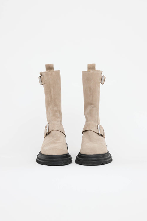 Hogan Suede Buckle Boot