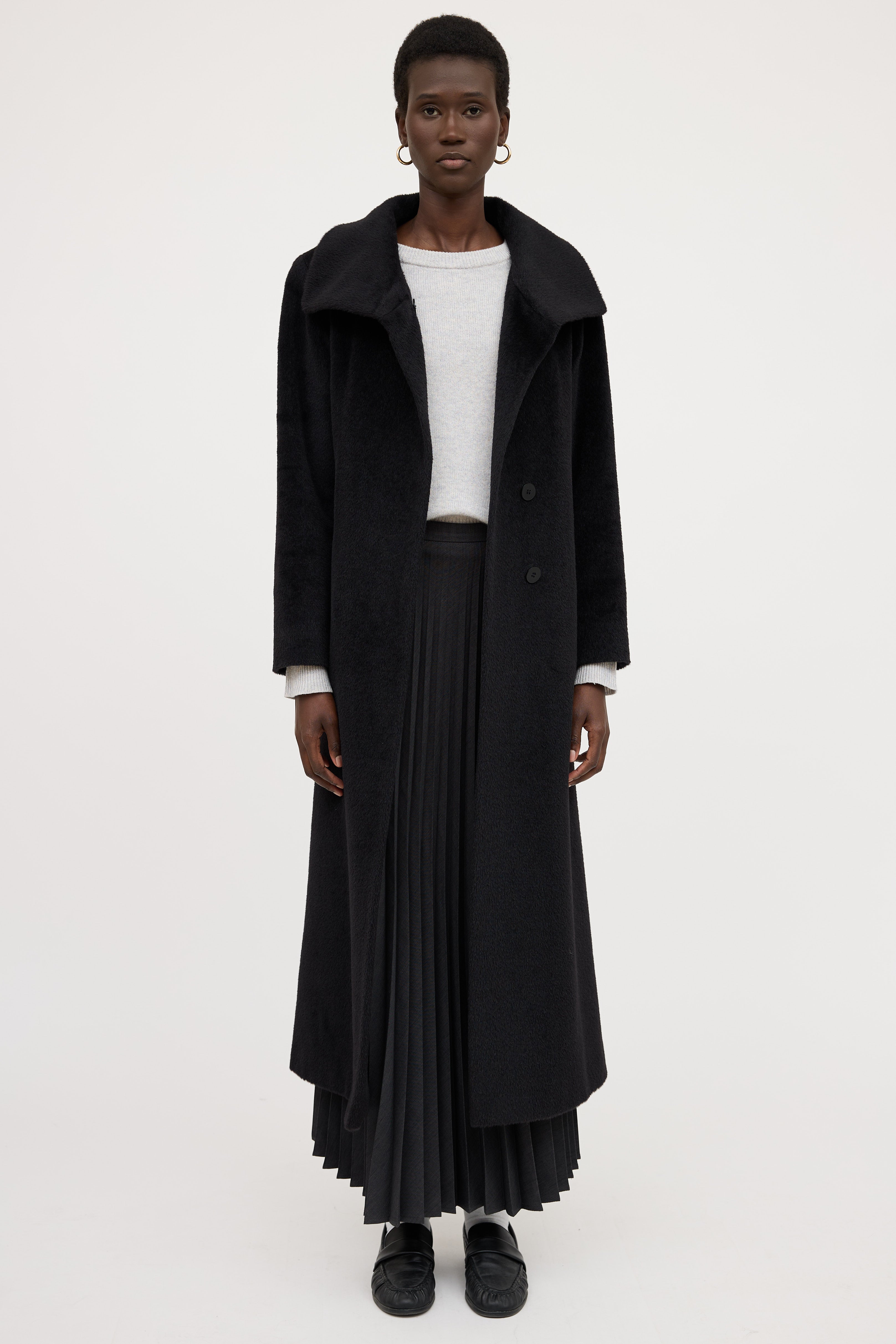 Holt Renfrew Button Up Fur Coat