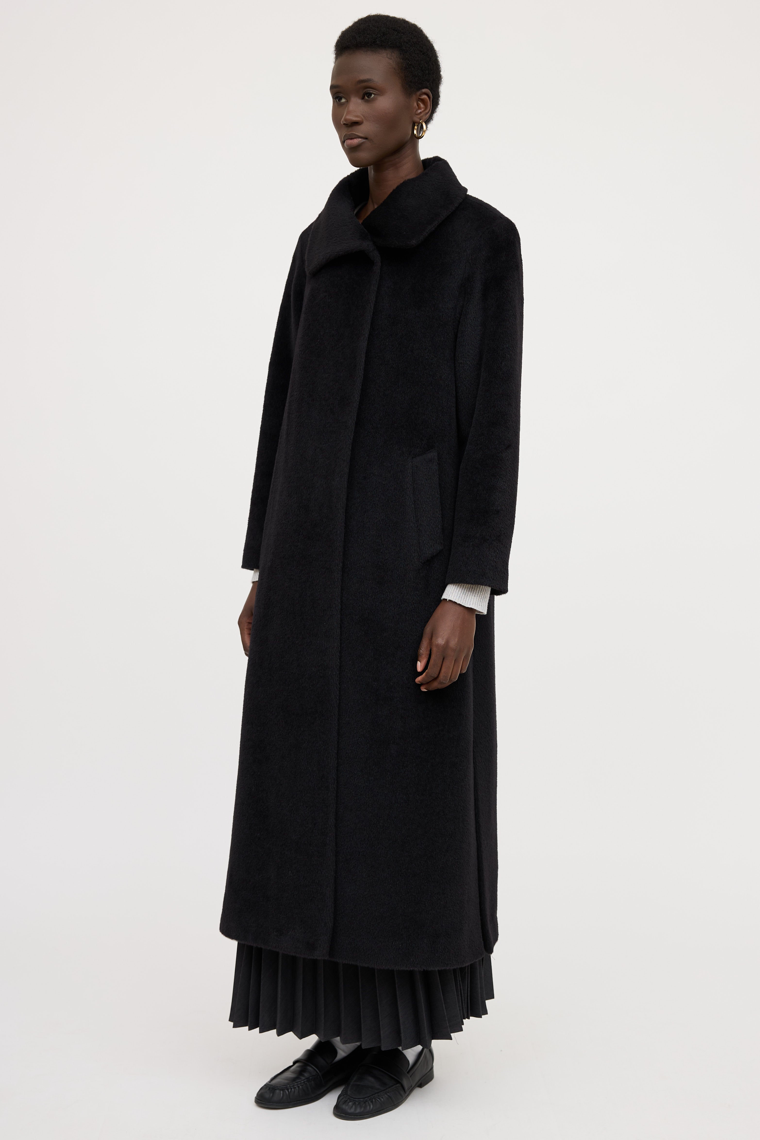 Holt Renfrew Button Up Fur Coat