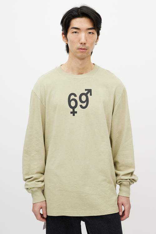 Hood By Air Green & Multicolour 69 Security Camera Top