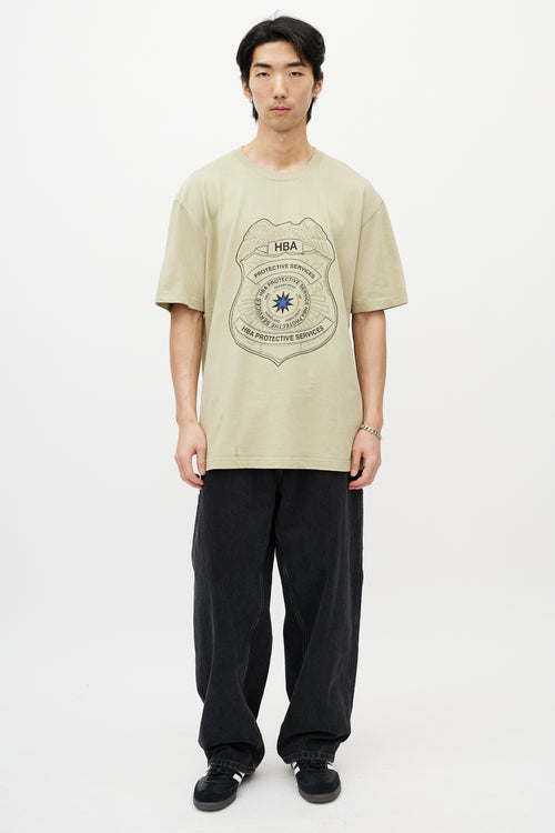 Hood By Air Green & Multicolour Protective Services T-Shirt