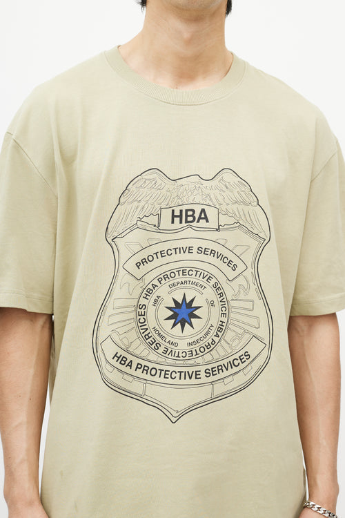 Hood By Air Green & Multicolour Protective Services T-Shirt