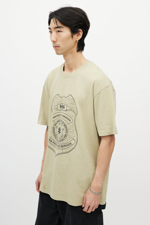 Hood By Air Green & Multicolour Protective Services T-Shirt