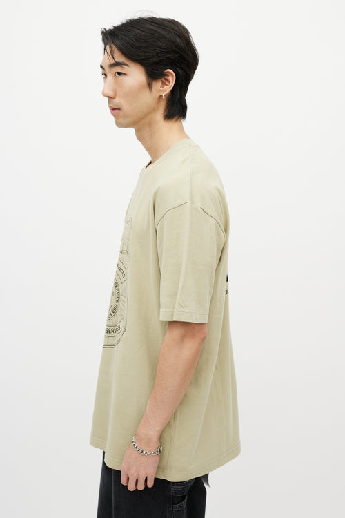 Hood By Air Green & Multicolour Protective Services T-Shirt