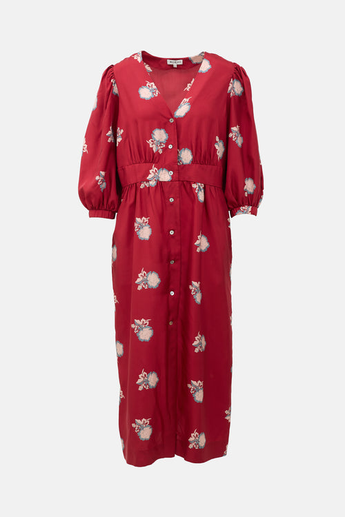 Horses Atelier Silk Floral Paz Dress