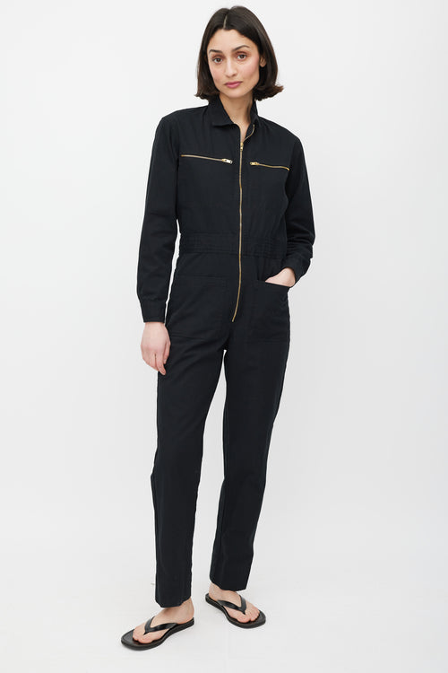 Horses Atelier Black & Gold Zip Jumpsuit