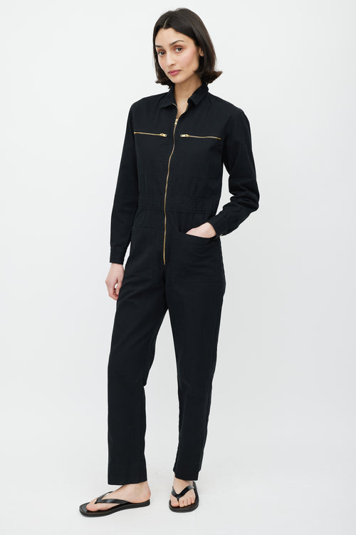 Horses Atelier Black & Gold Zip Jumpsuit