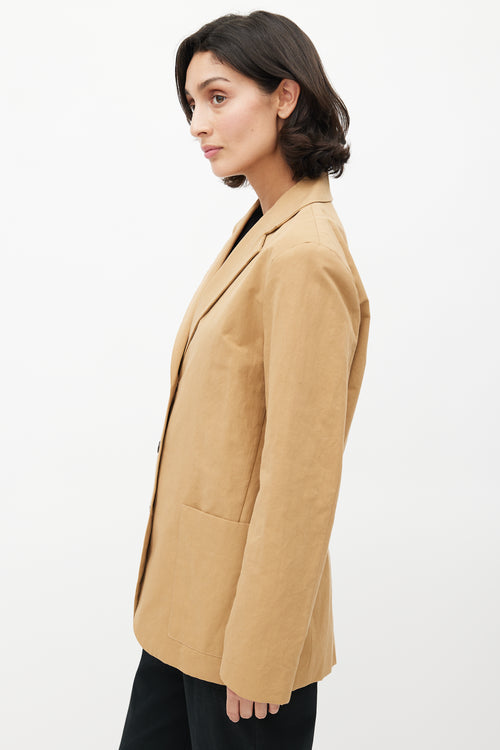 Horses Atelier Brown Cotton Oversized Blazer