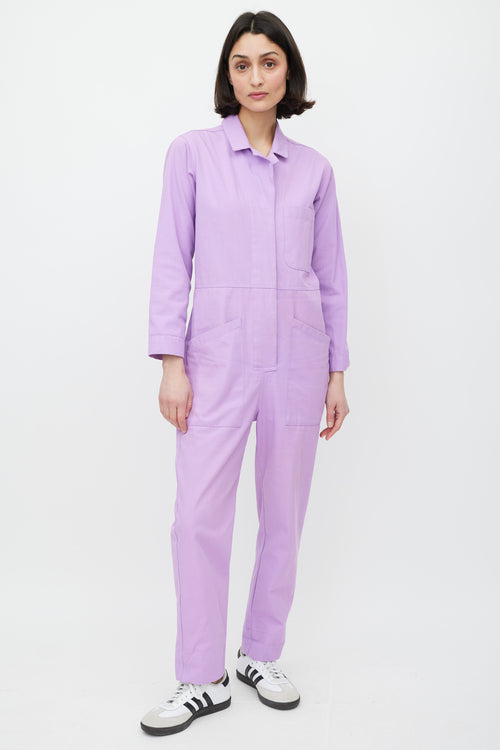 Horses Atelier Light Purple Cotton Three Pocket Jumpsuit