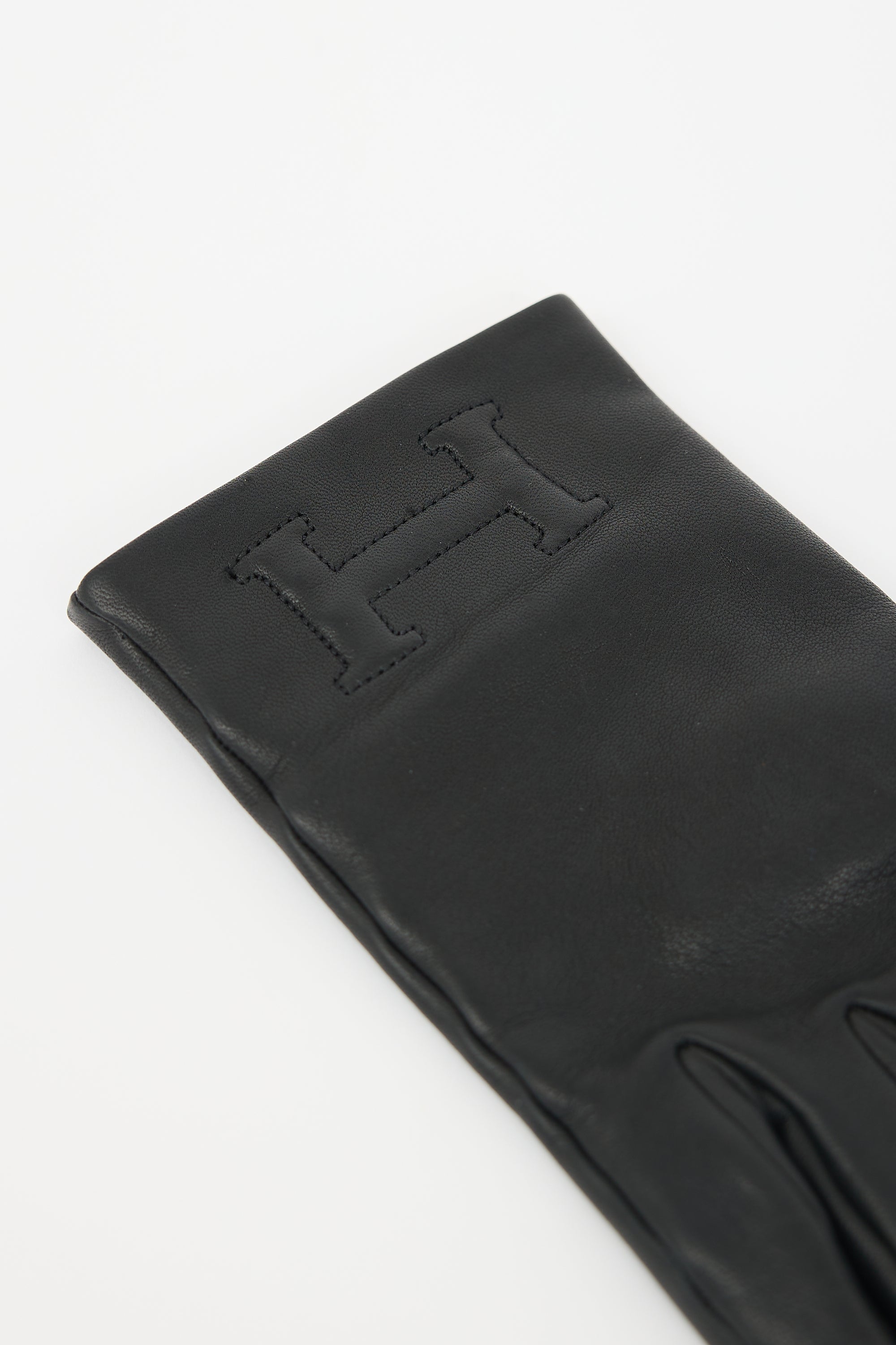 Hermès Leather Bastille H Gloves