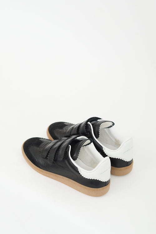 Isabel Marant Black Leather & Suede Beth Sneaker