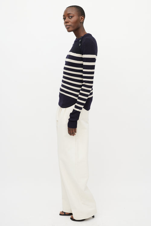 Isabel Marant Blue & White Stripe Knit Top