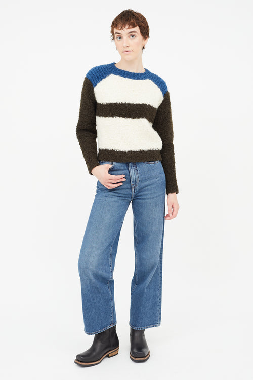 Isabel Marant Cream & Multi Mohair Stripes Sweater