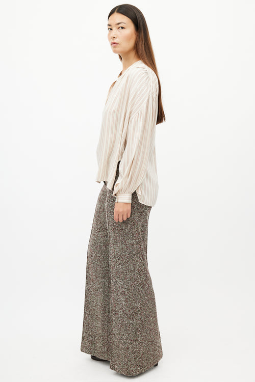Isabel Marant Cream & Pink Striped Shirt