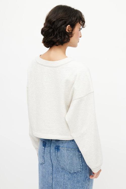 Isabel Marant Étoile Grey & Red Logo Sweatshirt