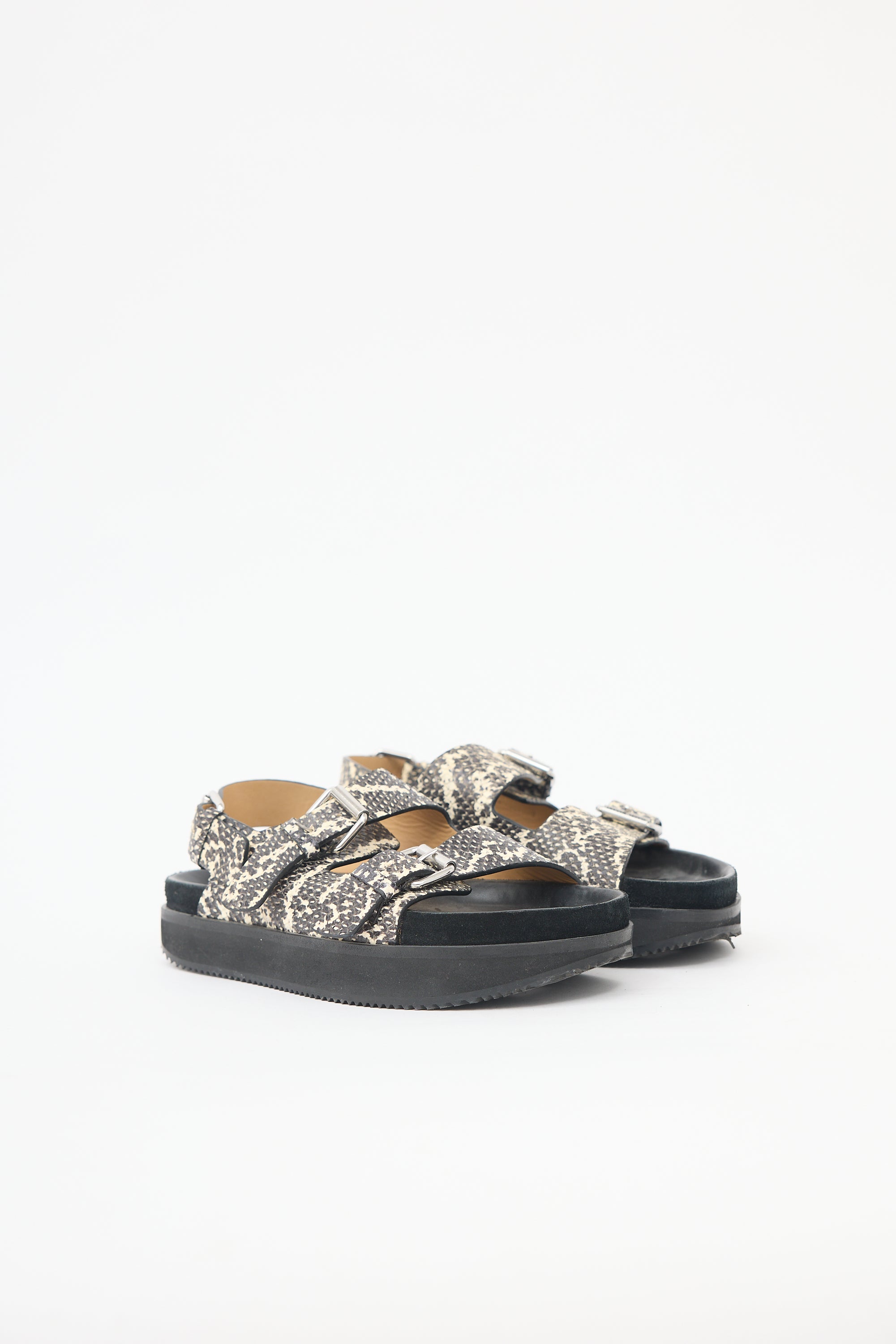 Isabel Marant Embossed Leather Ophie Sandal