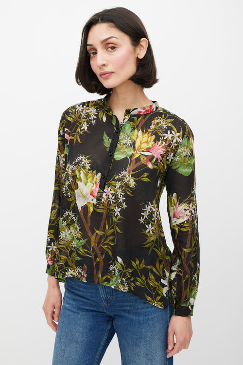 Isabel Marant Étoile Black & Multicolour Floral Top