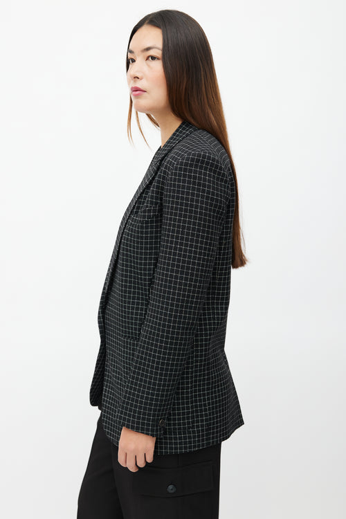 Isabel Marant Black & White Check Oversized Blazer