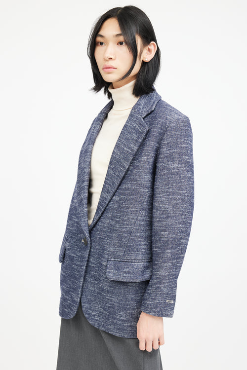 Isabel Marant Étoile Blue & White Wool Blazer