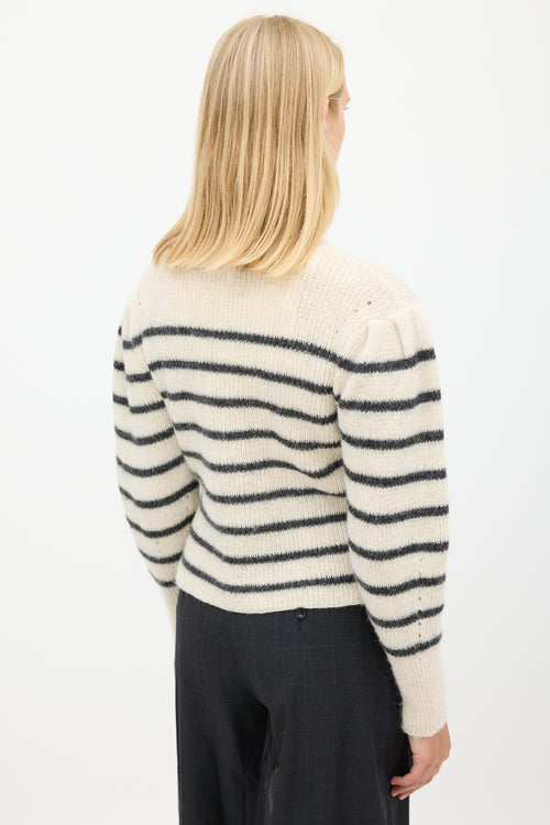 Isabel Marant Étoile Cream & Black Wool Striped Sweater