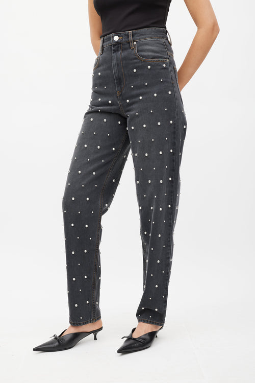 Isabel Marant Étoile Grey & Silver Pearl Corsy Jeans