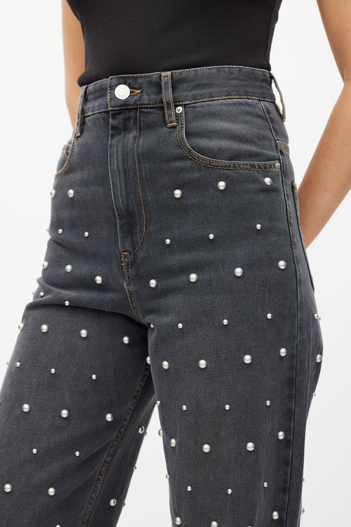 Isabel Marant Étoile Grey & Silver Pearl Corsy Jeans
