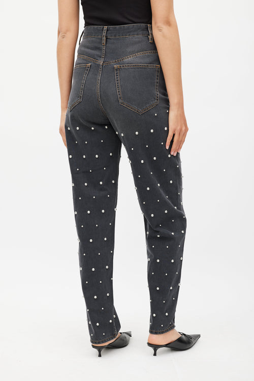 Isabel Marant Étoile Grey & Silver Pearl Corsy Jeans