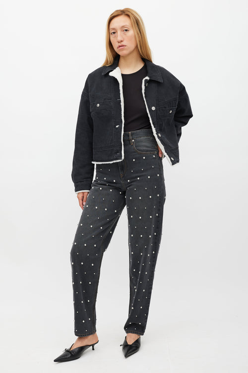 Isabel Marant Étoile Grey & Silver Pearl Corsy Jeans