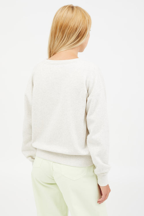 Isabel Marant Étoile Grey & Multicolour Mobyli Logo Sweatshirt