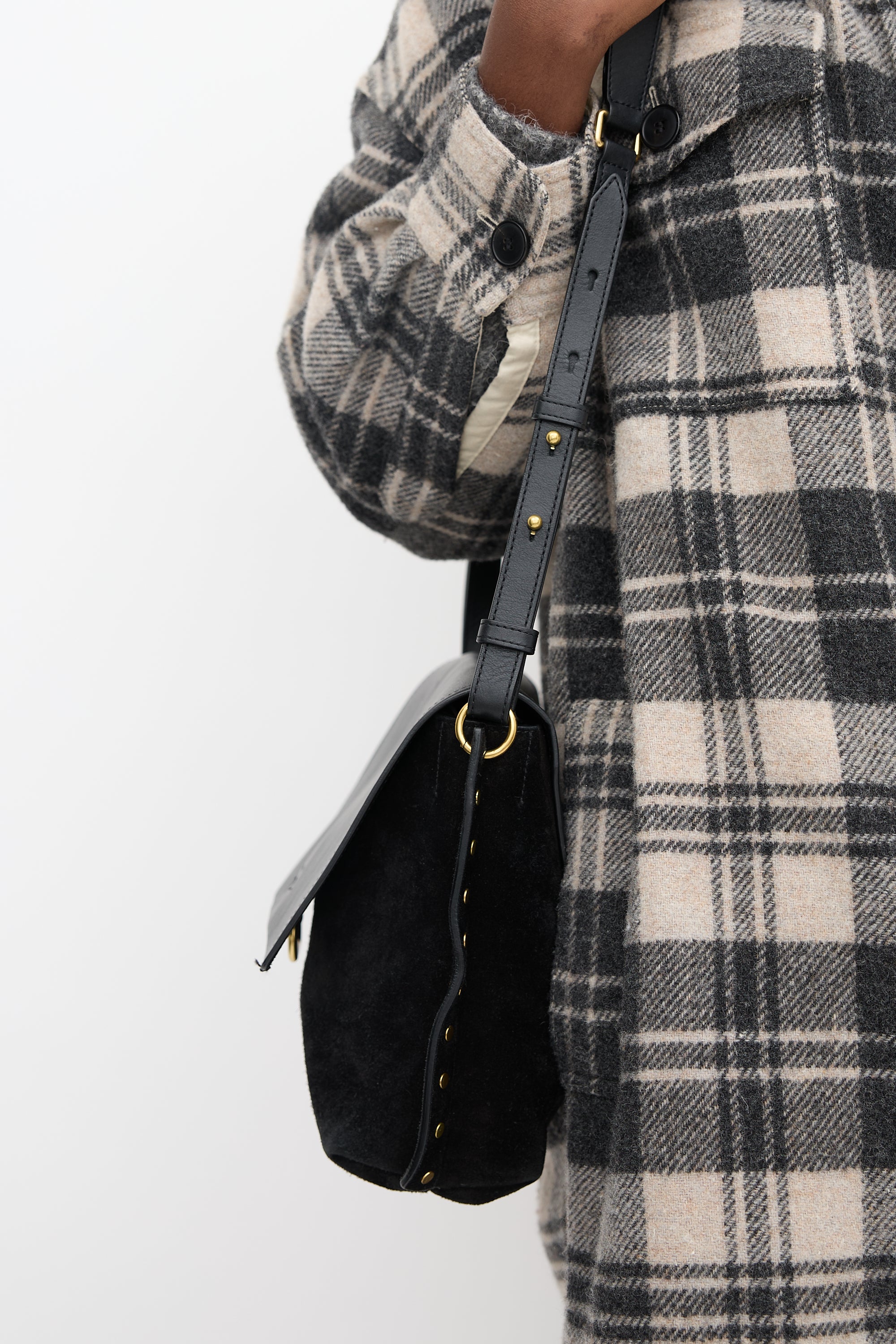 Isabel Marant Suede & Leather Asli Shoulder Bag