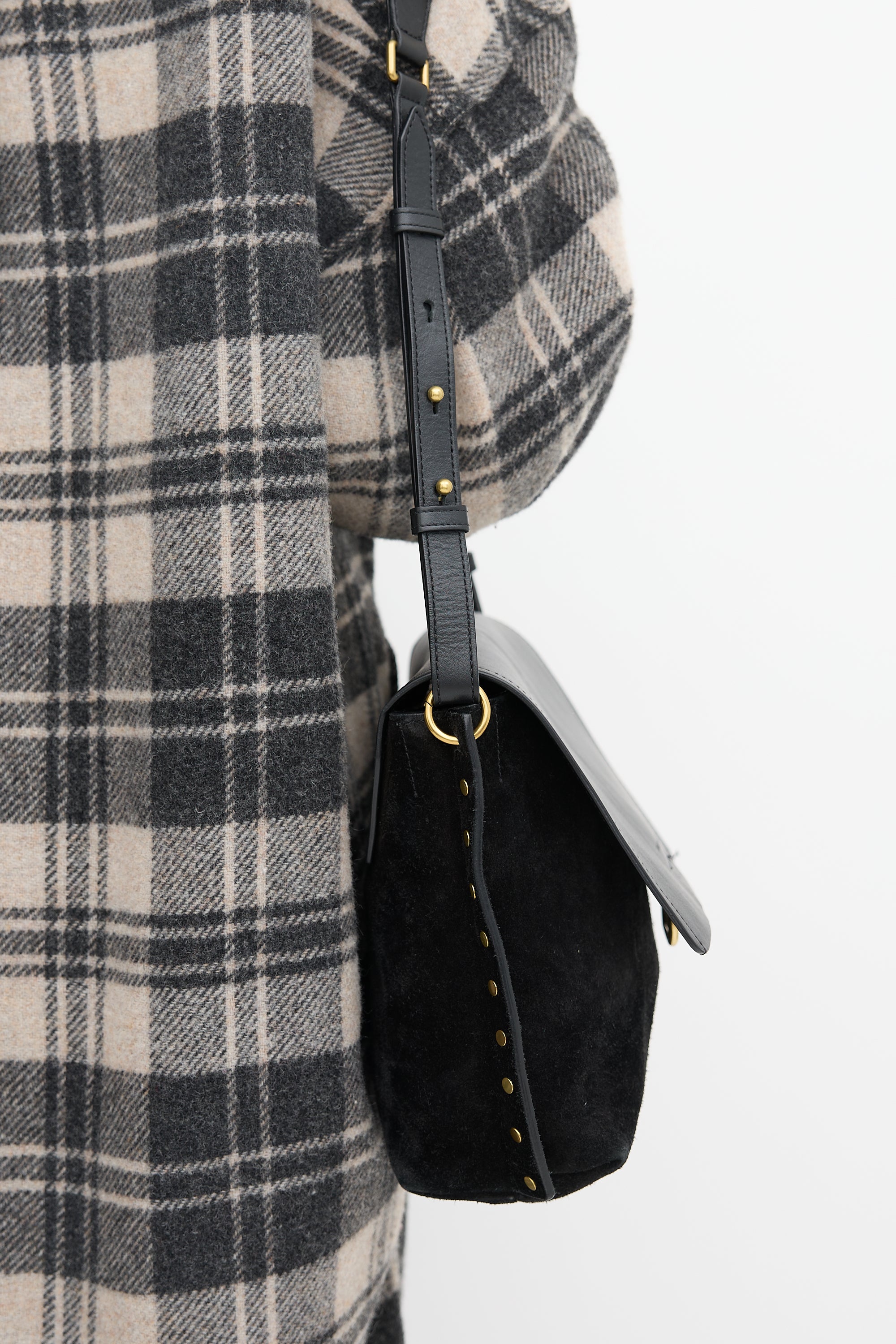 Isabel Marant Suede & Leather Asli Shoulder Bag