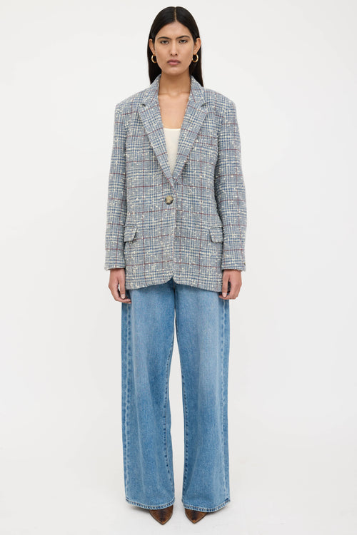 Isabel Marant Étoile Plaid Tweed Blazer
