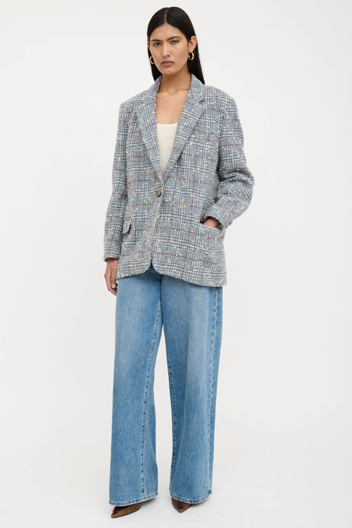 Isabel Marant Étoile Plaid Tweed Blazer