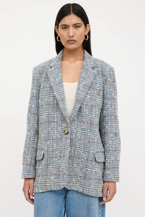 Isabel Marant Étoile Plaid Tweed Blazer