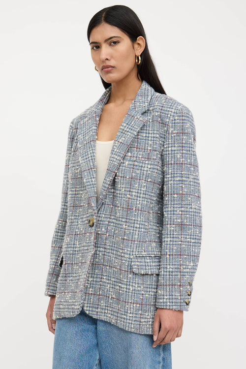 Isabel Marant Étoile Plaid Tweed Blazer
