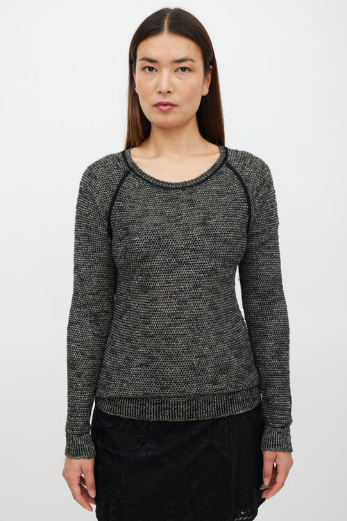 Isabel Marant Grey & Black Knit Sweater