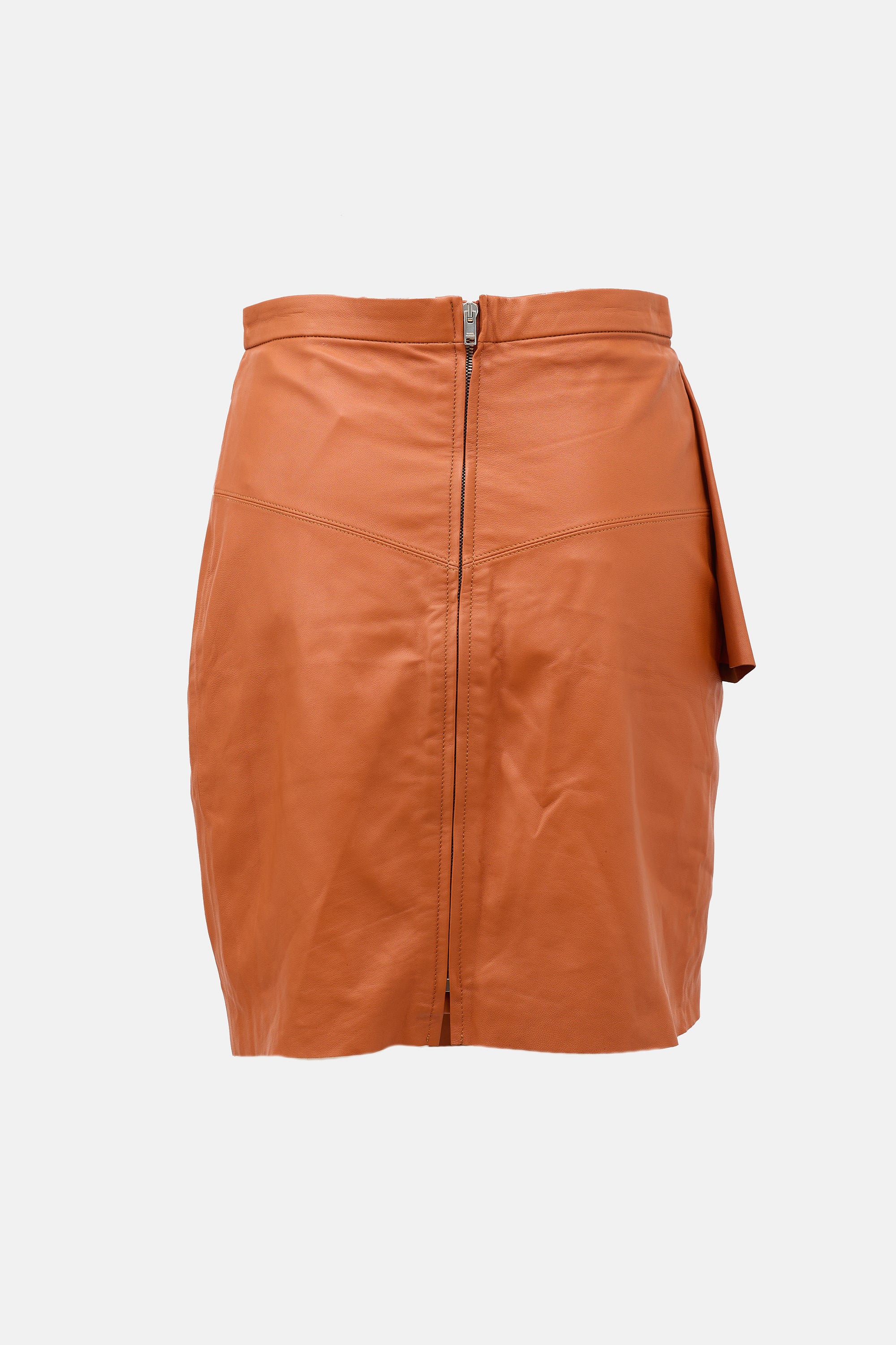 Isabel Marant Leather Ruffled Mini Skirt