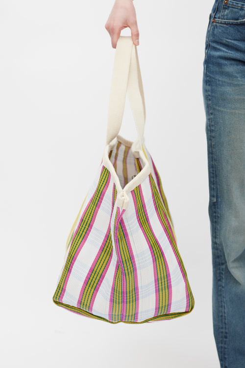 Isabel Marant Yellow & Multicolour Striped Darwen Tote Bag
