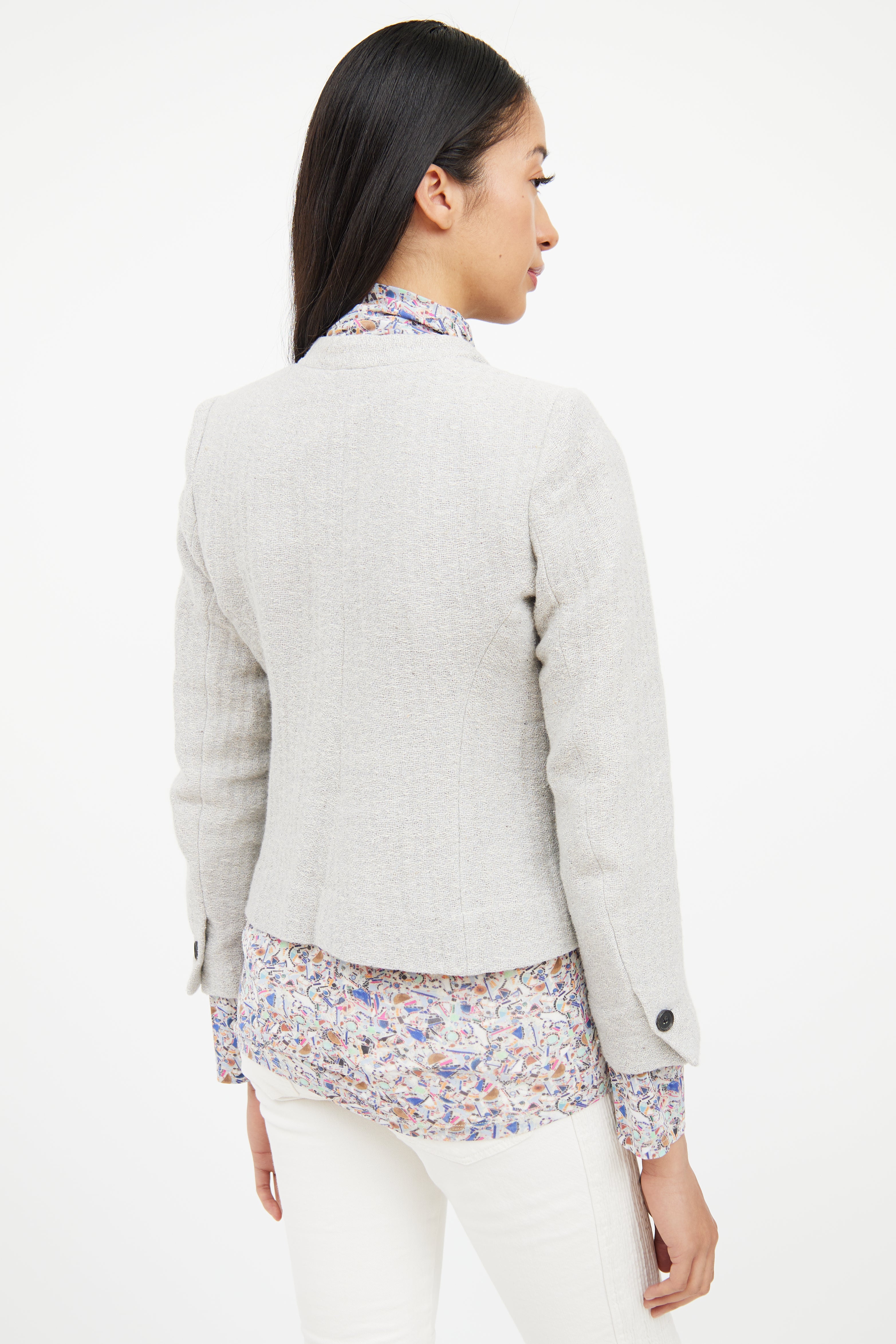 Isabel Marant Étoile Grey Button Pocket Blazer