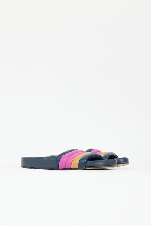 Isabel Marant Leather Hellea Padded Slide
