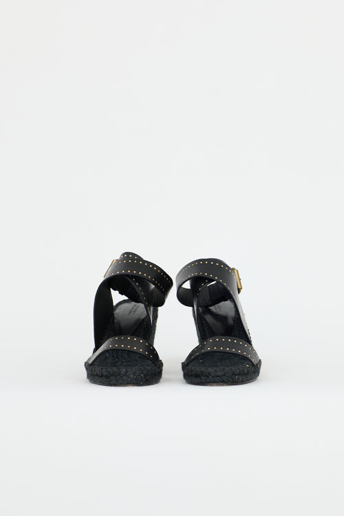 Isabel Marant Leather Iriane Wedge Sandal