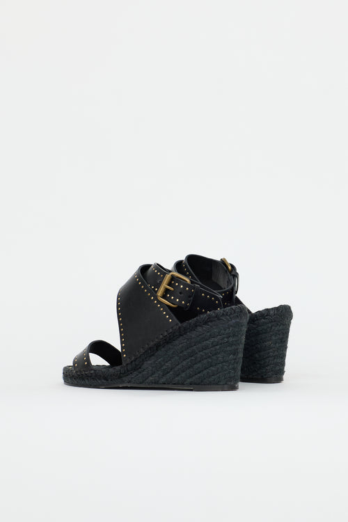 Isabel Marant Leather Iriane Wedge Sandal