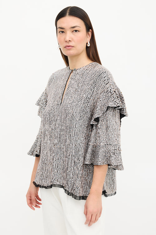 Isabel Marant Sequin Ruffle Blouse
