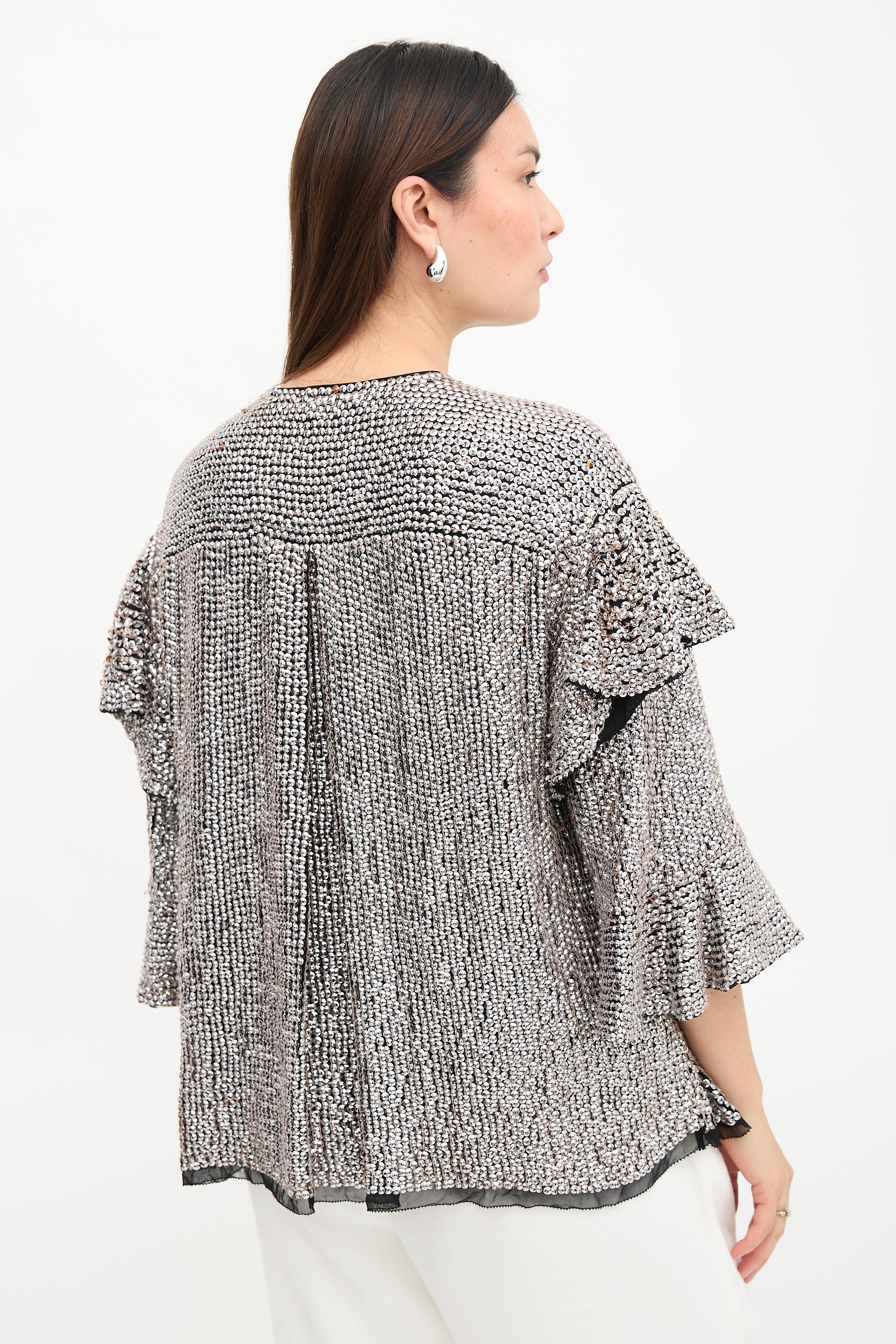 Isabel Marant Sequin Ruffle Blouse
