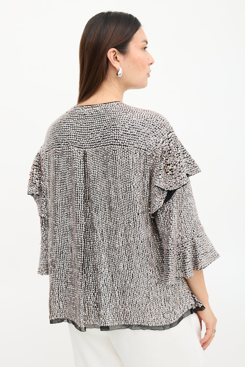 Isabel Marant Sequin Ruffle Blouse