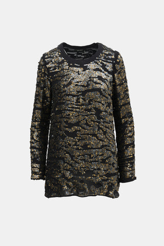 Isabel Marant Silk Sequin Embellished Top