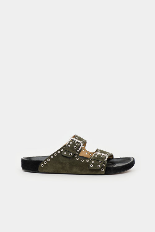 Isabel Marant Suede Lennyo Grommet Sandal